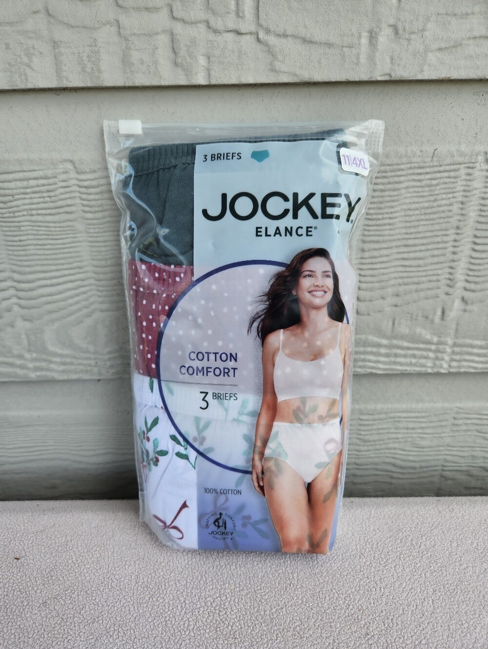 Women's Jockey Elance Briefs Underwear 4XL 11 Floral 3 Pack 100% Cotton
